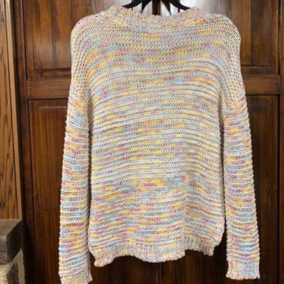NWT Rag Poets confetti cream crewneck sweater XS - Picture 3 of 15